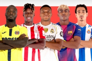 开云app官方下载-西甲8月最佳球员候选：姆巴佩、亚马尔领衔，尼科、N-佩佩在列